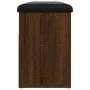Shoe bench engineered wood oak brown 82x32x45.5 cm by , Benches for halls and storage - Ref: Foro24-835032, Price: 81,65 €, D...