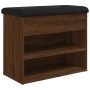 Schuhbank aus Holzwerkstoff Eiche braun 62x32x50 cm von , Bänke für Hallen und Lager - Ref: Foro24-835102, Preis: 61,55 €, Ra...
