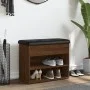 Schuhbank aus Holzwerkstoff Eiche braun 62x32x50 cm von , Bänke für Hallen und Lager - Ref: Foro24-835102, Preis: 61,46 €, Ra...