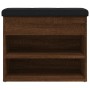 Schuhbank aus Holzwerkstoff Eiche braun 62x32x50 cm von , Bänke für Hallen und Lager - Ref: Foro24-835102, Preis: 61,55 €, Ra...