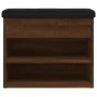 Schuhbank aus Holzwerkstoff Eiche braun 62x32x50 cm von , Bänke für Hallen und Lager - Ref: Foro24-835102, Preis: 61,46 €, Ra...