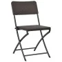 Folding garden chairs 4 units HDPE and brown steel by vidaXL, Garden chairs - Ref: Foro24-44552, Price: 186,35 €, Discount: %