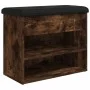 Shoe bench engineered wood smoked oak 62x32x50 cm by , Benches for halls and storage - Ref: Foro24-835100, Price: 60,89 €, Di...