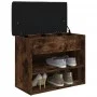Shoe bench engineered wood smoked oak 62x32x50 cm by , Benches for halls and storage - Ref: Foro24-835100, Price: 60,89 €, Di...