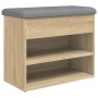 Schuhbank aus Holzwerkstoff Sonoma-Eiche 62x32x50 cm von , Bänke für Hallen und Lager - Ref: Foro24-835098, Preis: 57,95 €, R...