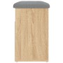 Schuhbank aus Holzwerkstoff Sonoma-Eiche 62x32x50 cm von , Bänke für Hallen und Lager - Ref: Foro24-835098, Preis: 57,95 €, R...