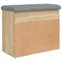 Shoe bench engineered wood Sonoma oak 62x32x50 cm by , Benches for halls and storage - Ref: Foro24-835098, Price: 57,20 €, Di...
