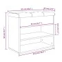 Shoe bench engineered wood Sonoma oak 62x32x50 cm by , Benches for halls and storage - Ref: Foro24-835098, Price: 57,20 €, Di...