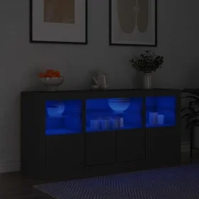 Sideboard mit LED-Leuchten schwarz 142,5x37x67 cm von , Sideboards - Ref: Foro24-3209066, Preis: 185,01 €, Rabatt: %