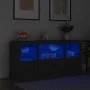Sideboard with LED lights black 142.5x37x67 cm by , Sideboards - Ref: Foro24-3209066, Price: 185,01 €, Discount: %