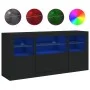 Sideboard mit LED-Leuchten schwarz 142,5x37x67 cm von , Sideboards - Ref: Foro24-3209066, Preis: 185,01 €, Rabatt: %