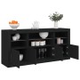 Sideboard mit LED-Leuchten schwarz 142,5x37x67 cm von , Sideboards - Ref: Foro24-3209066, Preis: 195,39 €, Rabatt: %