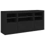 Sideboard mit LED-Leuchten schwarz 142,5x37x67 cm von , Sideboards - Ref: Foro24-3209066, Preis: 185,01 €, Rabatt: %