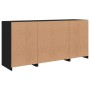 Sideboard with LED lights black 142.5x37x67 cm by , Sideboards - Ref: Foro24-3209066, Price: 195,39 €, Discount: %