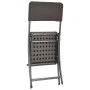 Folding garden chairs 4 units HDPE and brown steel by vidaXL, Garden chairs - Ref: Foro24-44552, Price: 186,35 €, Discount: %