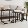 Mesas de centro apilables 3 pzas madera ingeniería roble humo de , Mesas de centro - Ref: Foro24-838925, Precio: 39,16 €, Des...