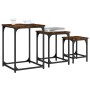 Stackable coffee tables 3 pieces engineered wood smoke oak by , Coffee table - Ref: Foro24-838925, Price: 40,58 €, Discount: %