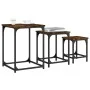 Stackable coffee tables 3 pieces engineered wood smoke oak by , Coffee table - Ref: Foro24-838925, Price: 39,16 €, Discount: %