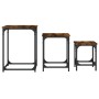 Stackable coffee tables 3 pieces engineered wood smoke oak by , Coffee table - Ref: Foro24-838925, Price: 40,58 €, Discount: %