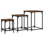 Stackable coffee tables 3 pieces engineered wood smoke oak by , Coffee table - Ref: Foro24-838925, Price: 40,58 €, Discount: %