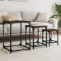 Stackable coffee tables 3 pieces engineered wood brown oak by , Coffee table - Ref: Foro24-838927, Price: 40,40 €, Discount: %