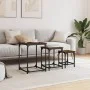 Stackable coffee tables 3 pieces engineered wood brown oak by , Coffee table - Ref: Foro24-838927, Price: 40,40 €, Discount: %