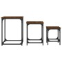 Stapelbare Couchtische, 3-teilig, Holzwerkstoff, braune Eiche von , Couchtisch - Ref: Foro24-838927, Preis: 40,81 €, Rabatt: %