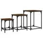 Stackable coffee tables 3 pieces engineered wood brown oak by , Coffee table - Ref: Foro24-838927, Price: 40,40 €, Discount: %