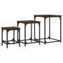 Stapelbare Couchtische, 3-teilig, Holzwerkstoff, braune Eiche von , Couchtisch - Ref: Foro24-838927, Preis: 40,81 €, Rabatt: %