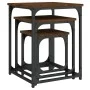 Stackable coffee tables 3 pieces engineered wood brown oak by , Coffee table - Ref: Foro24-838927, Price: 40,40 €, Discount: %