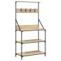 Kitchen shelving with hooks 4 levels engineered oak wood by , Kitchen utensil containers - Ref: Foro24-838959, Price: 74,22 €...