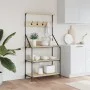 Kitchen shelving with hooks 4 levels engineered oak wood by , Kitchen utensil containers - Ref: Foro24-838959, Price: 74,22 €...