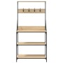Kitchen shelving with hooks 4 levels engineered oak wood by , Kitchen utensil containers - Ref: Foro24-838959, Price: 75,14 €...