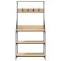 Kitchen shelving with hooks 4 levels engineered oak wood by , Kitchen utensil containers - Ref: Foro24-838959, Price: 74,22 €...