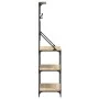 Kitchen shelving with hooks 4 levels engineered oak wood by , Kitchen utensil containers - Ref: Foro24-838959, Price: 74,22 €...