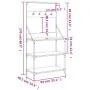 Kitchen shelving with hooks 4 levels engineered oak wood by , Kitchen utensil containers - Ref: Foro24-838959, Price: 74,22 €...