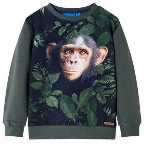 Dunkelkhakifarbenes Kinder-Sweatshirt 104 von , Kinder-T-Shirts - Ref: Foro24-13050, Preis: 12,22 €, Rabatt: %