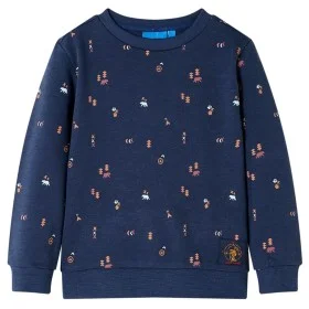 Marineblaues Melange-Sweatshirt für Kinder 104 von , Kinder-T-Shirts - Ref: Foro24-12790, Preis: 11,95 €, Rabatt: %