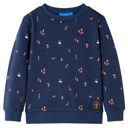 Children's navy blue mélange sweatshirt 104 by , Kids T-shirts - Ref: Foro24-12790, Price: 14,23 €, Discount: %