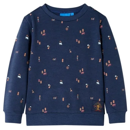 Marineblaues Melange-Sweatshirt für Kinder 128 von , Kinder-T-Shirts - Ref: Foro24-12792, Preis: 11,95 €, Rabatt: %
