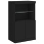 Sideboard with LED lights black 60.5x37x100 cm by , Sideboards - Ref: Foro24-836666, Price: 78,99 €, Discount: %