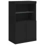 Sideboard with LED lights black 60.5x37x100 cm by , Sideboards - Ref: Foro24-836666, Price: 78,92 €, Discount: %