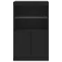 Sideboard with LED lights black 60.5x37x100 cm by , Sideboards - Ref: Foro24-836666, Price: 78,92 €, Discount: %