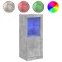 Concrete gray sideboard with LED lights 41x37x100 cm by , Sideboards - Ref: Foro24-836647, Price: 77,10 €, Discount: %
