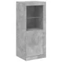 Concrete gray sideboard with LED lights 41x37x100 cm by , Sideboards - Ref: Foro24-836647, Price: 77,10 €, Discount: %