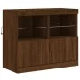 Sideboard with LED lights brown oak 81x37x67 cm by , Sideboards - Ref: Foro24-836664, Price: 80,36 €, Discount: %