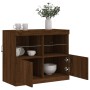 Sideboard with LED lights brown oak 81x37x67 cm by , Sideboards - Ref: Foro24-836664, Price: 81,59 €, Discount: %