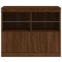 Sideboard with LED lights brown oak 81x37x67 cm by , Sideboards - Ref: Foro24-836664, Price: 81,59 €, Discount: %
