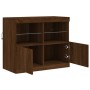 Sideboard with LED lights brown oak 81x37x67 cm by , Sideboards - Ref: Foro24-836664, Price: 81,59 €, Discount: %
