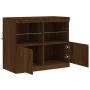 Sideboard with LED lights brown oak 81x37x67 cm by , Sideboards - Ref: Foro24-836664, Price: 80,36 €, Discount: %